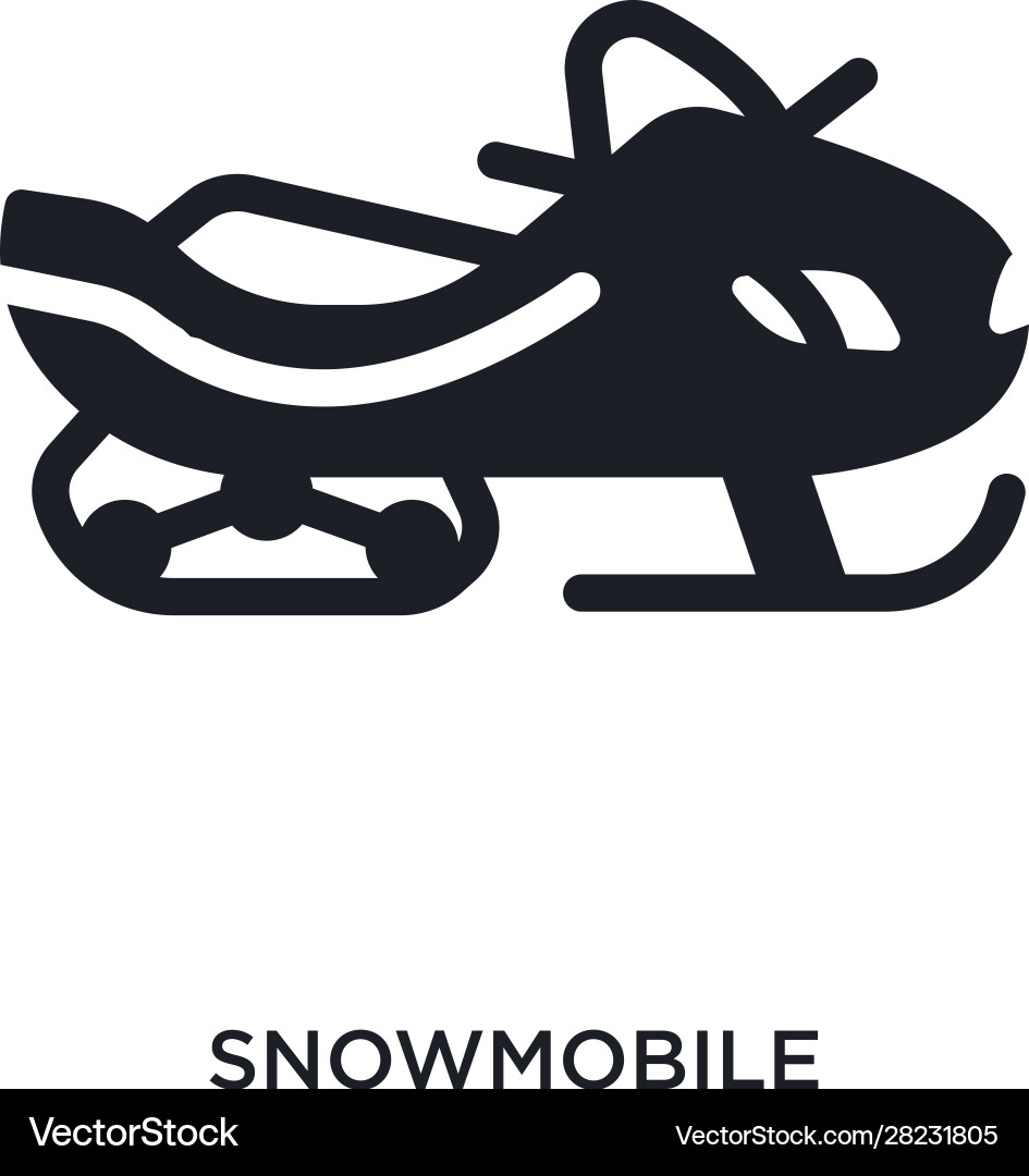Snowmobile isolated icon simple element from vector image