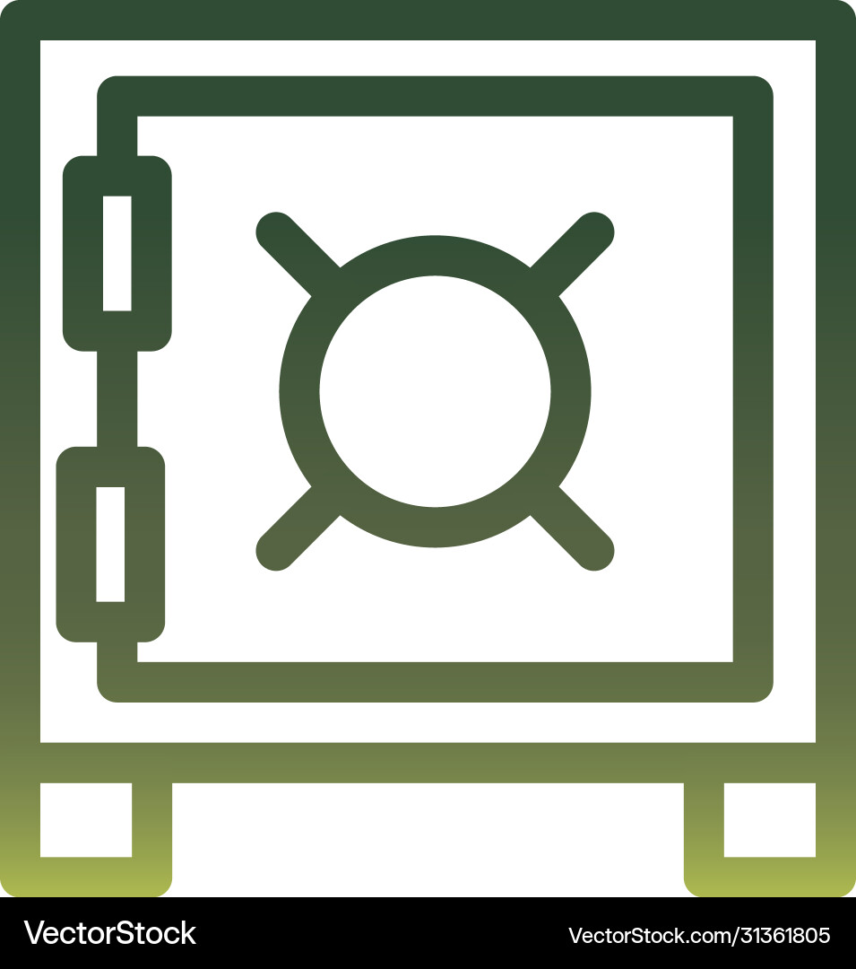 Strongbox gradient style icon design vector image