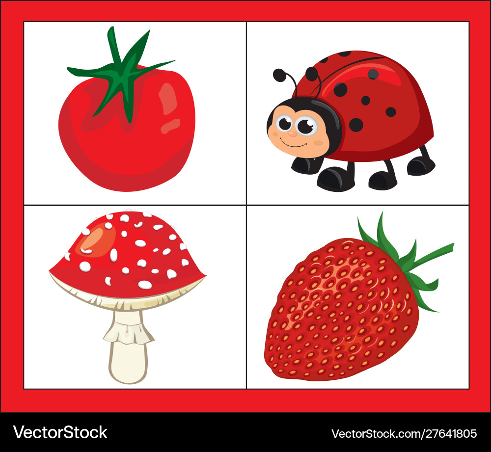 Teach with children red color vector image