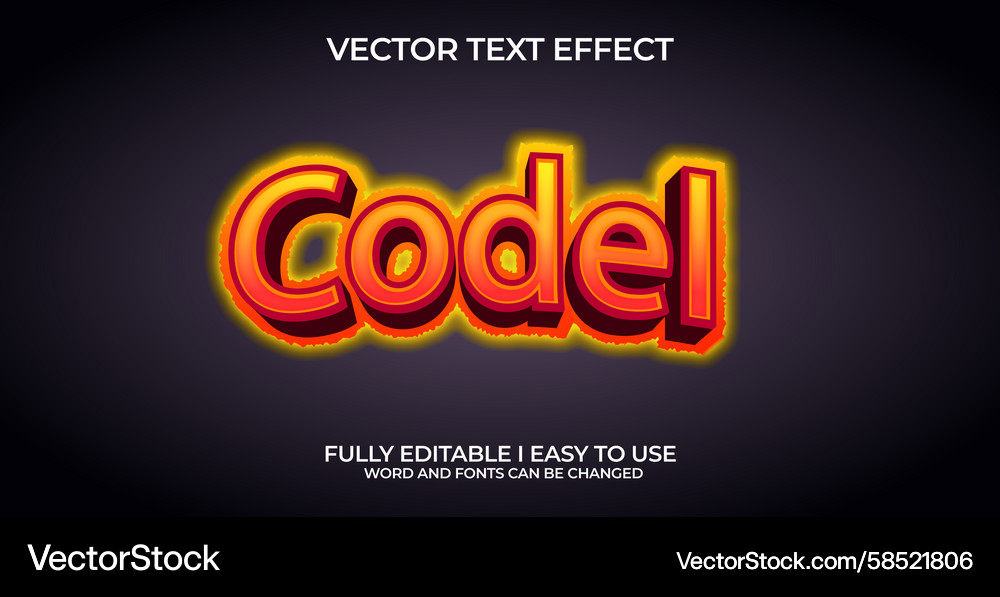 3D Text Effect - Editable Vector Image