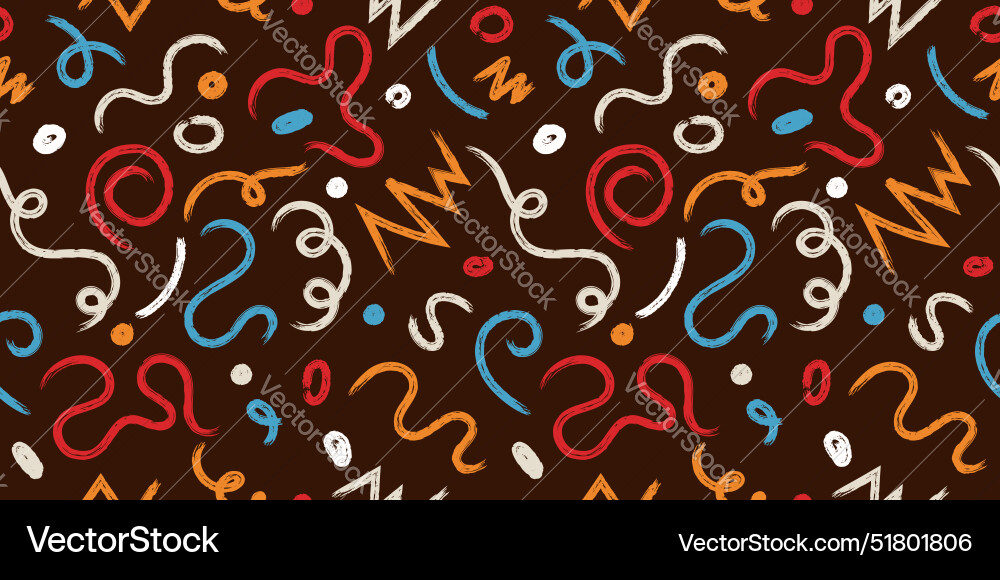 Abstract pattern with hand drawn marker elements Abstract pattern with hand drawn marker elements Vector Image