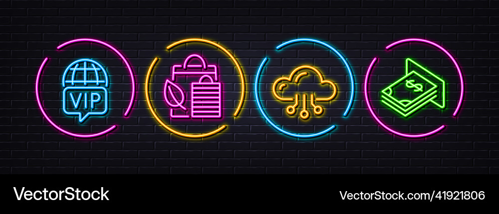 Bio shopping cloud computing and vip internet Vector Image