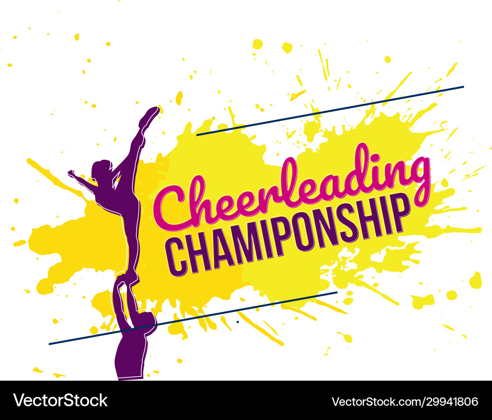 Cheerleading stunt Vector Images \u0026 Graphics for Commercial Use | VectorStock, image size:1000x854