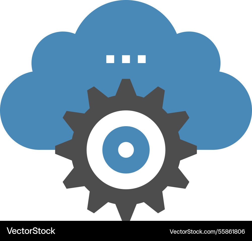 Cloud computing flat web icon concept vector image