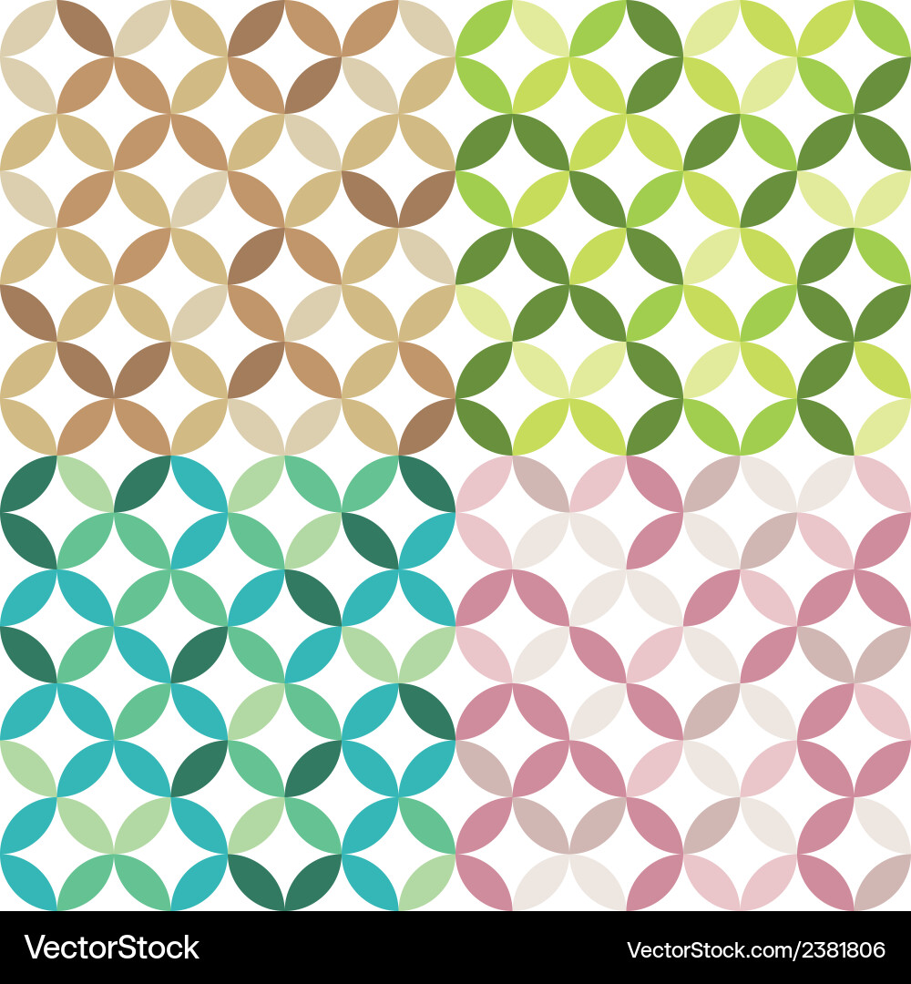 Colorful Abstract Circle Patterns vector image