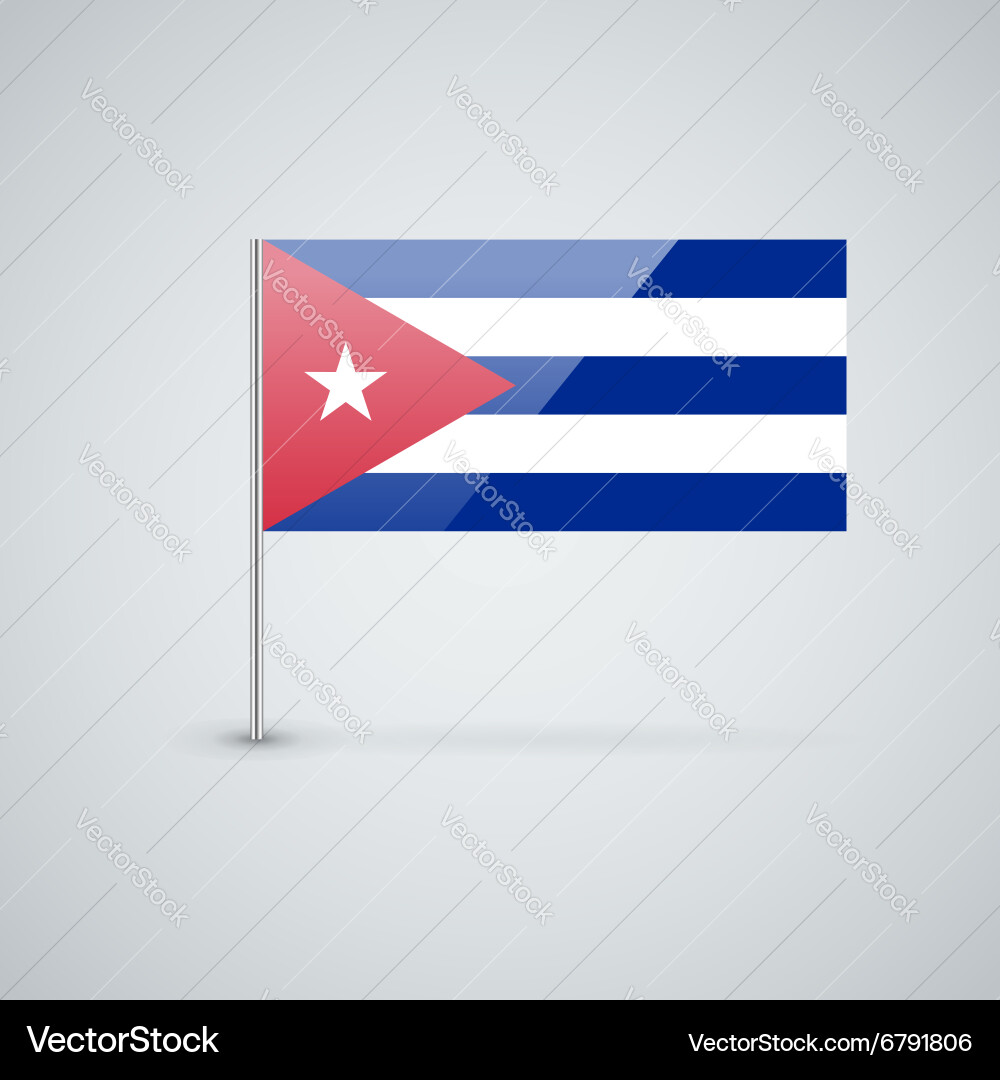 Cuban Flag Icon vector image