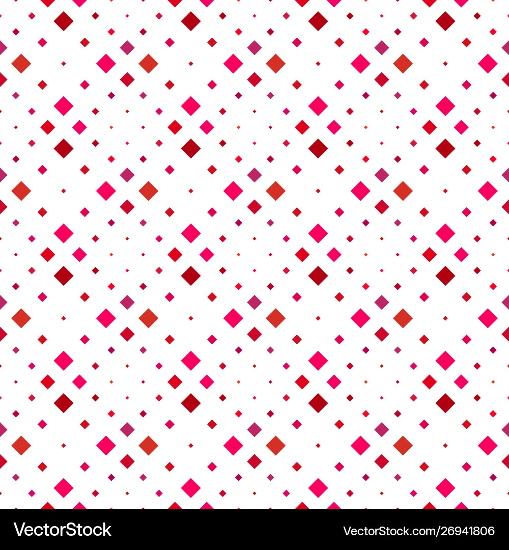 Diagonal square pattern background - red abstract vector image