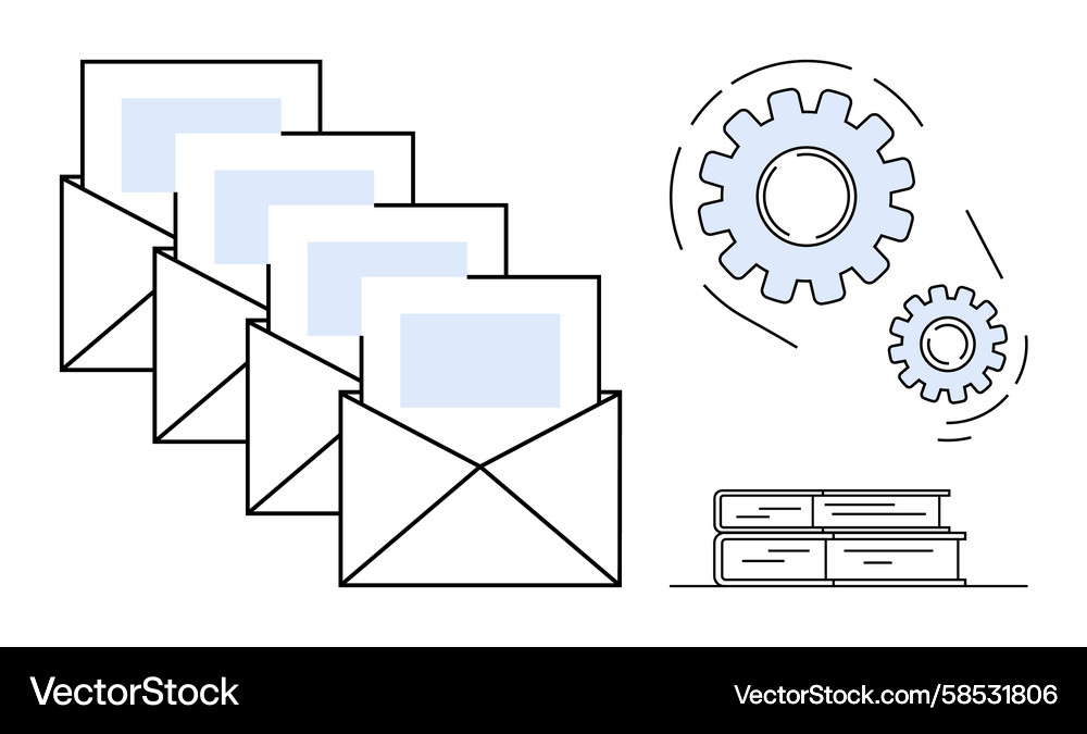Email Automation & Workflow Vector Image