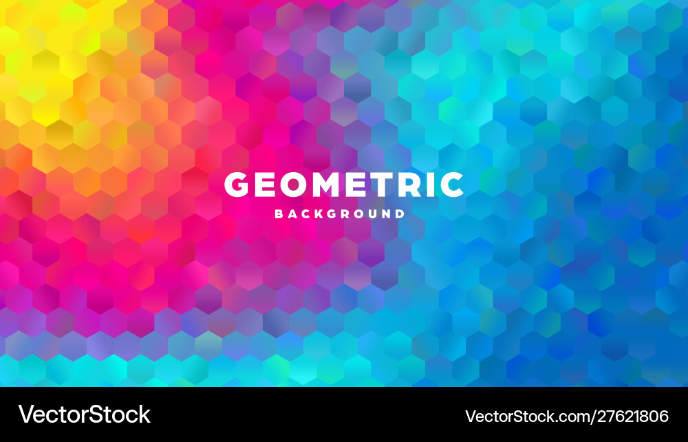 Hexagonal polygonal abstract background colorful Hexagonal polygonal abstract background colorful vector image