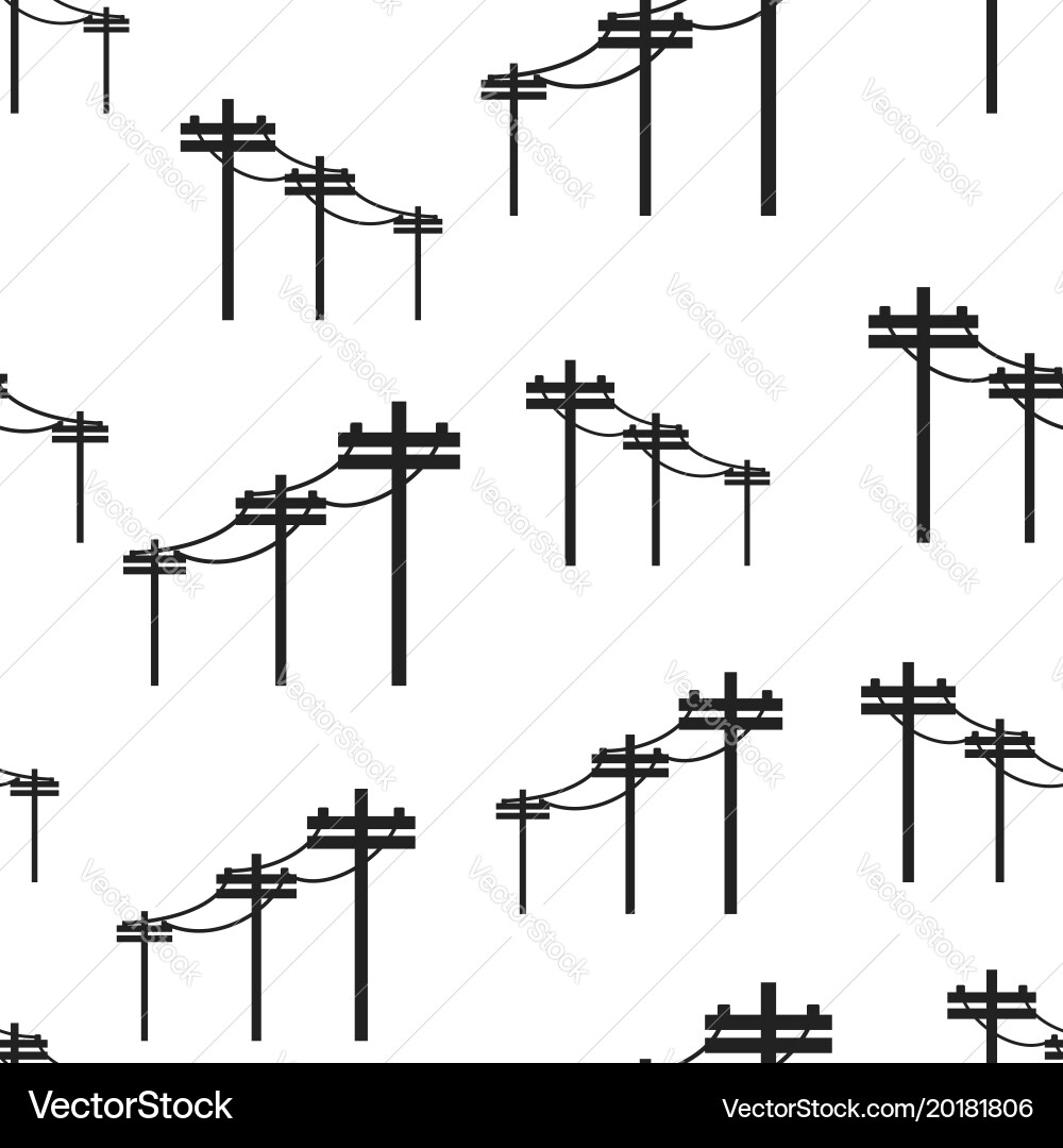 High Voltage Power Line Pattern vector image