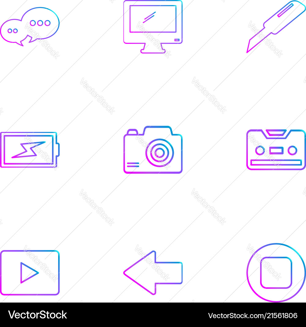 Message monitor cutter battery click cassette Vector Image