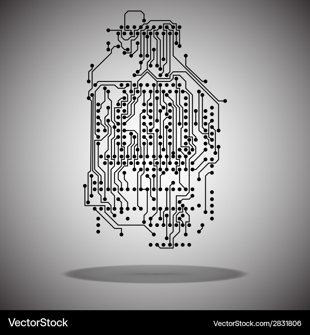Microchip background electronics circuit eps10 vector image