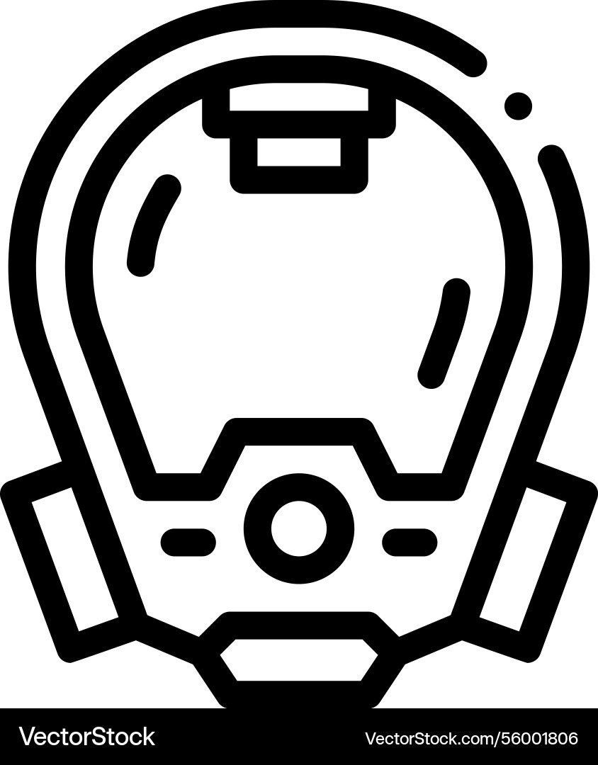 Oxygen tank icon thin linear style design Oxygen tank icon thin linear style design Vector Image
