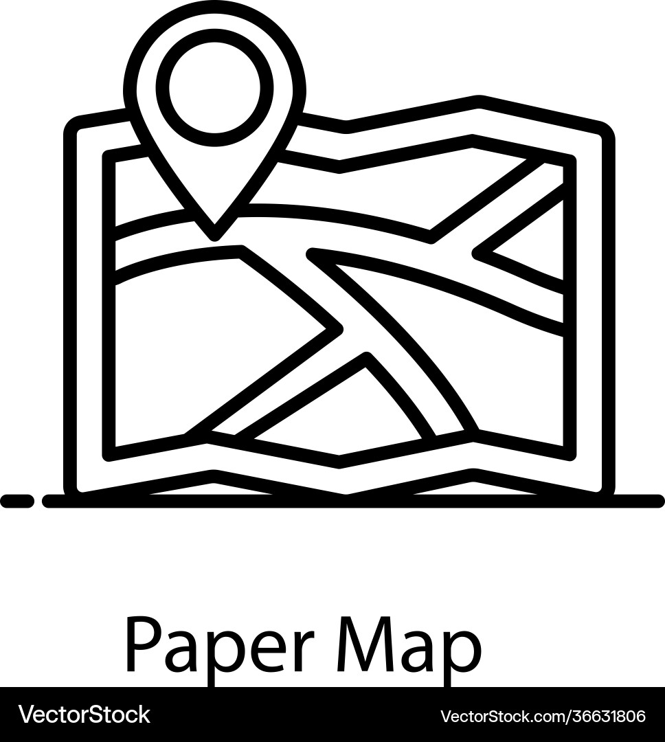 Paper map Vector Image