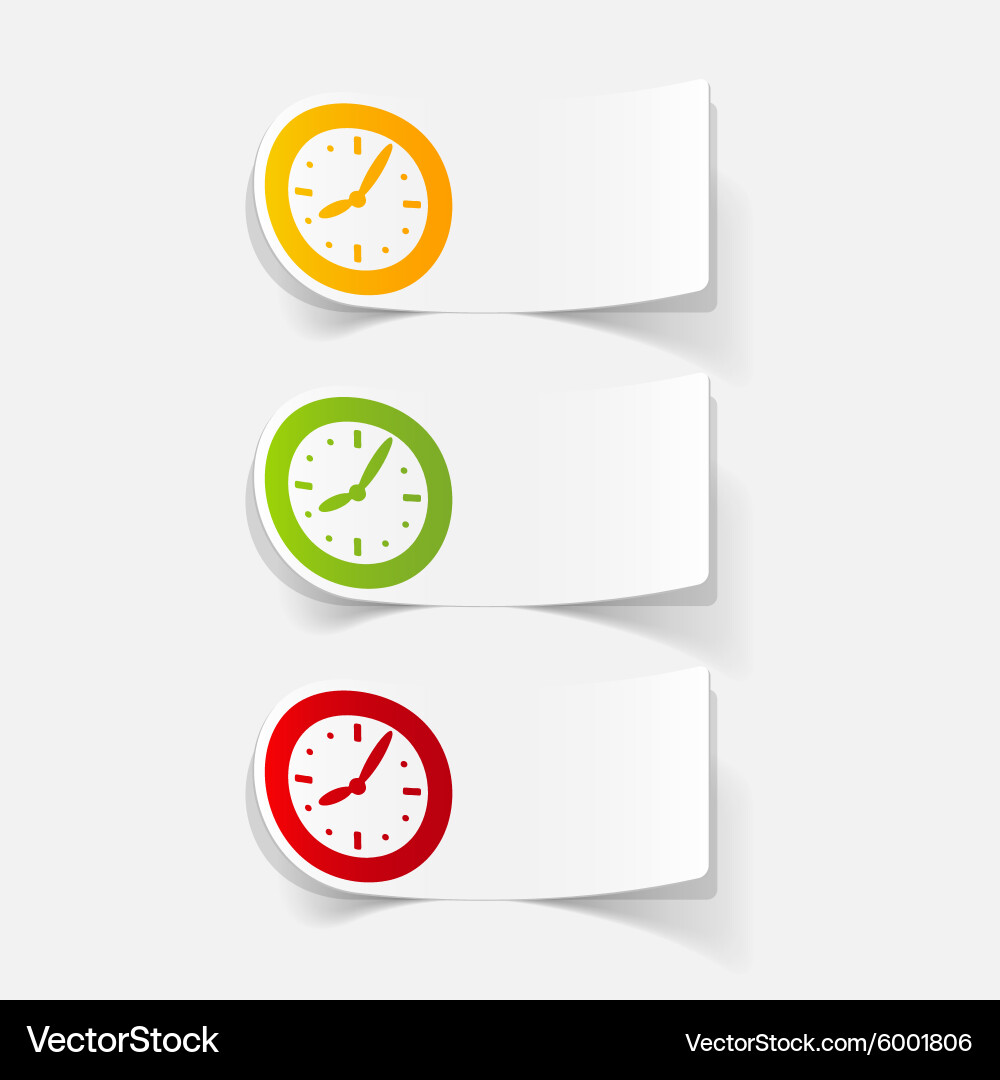 Realistic design element clock Vector Image