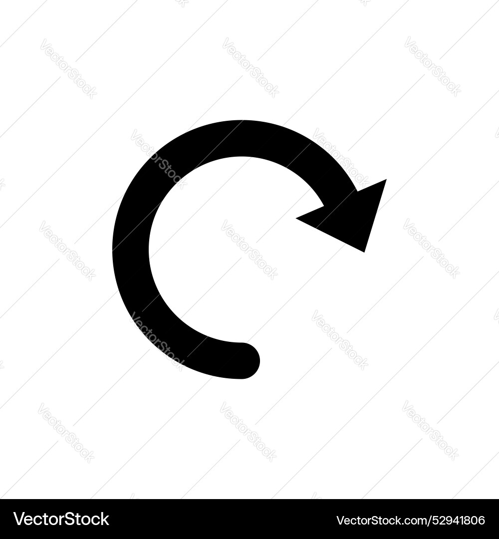 Rotate right icon set refresh reload restart Rotate right icon set refresh reload restart vector image