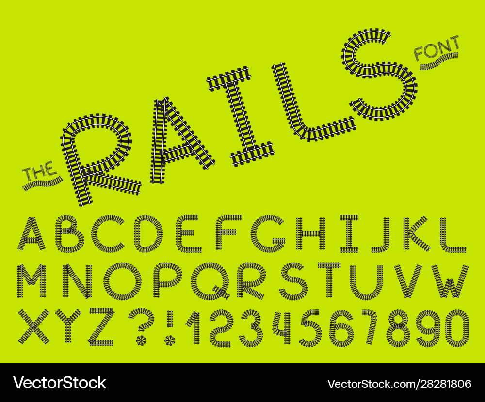 Set abstract font and alphabet Set abstract font and alphabet vector image