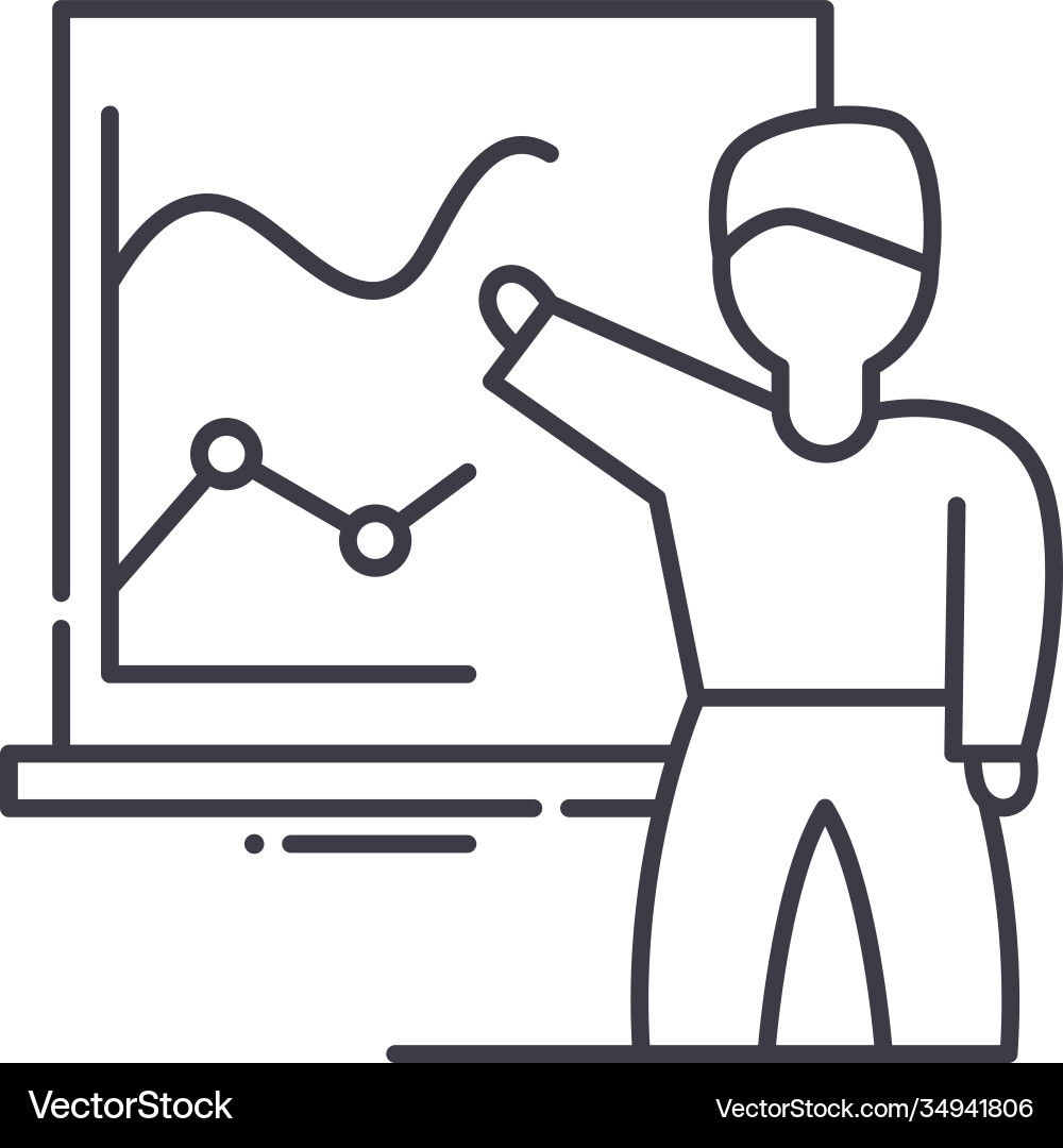 Trainning icon linear isolated thin Trainning icon linear isolated thin vector image