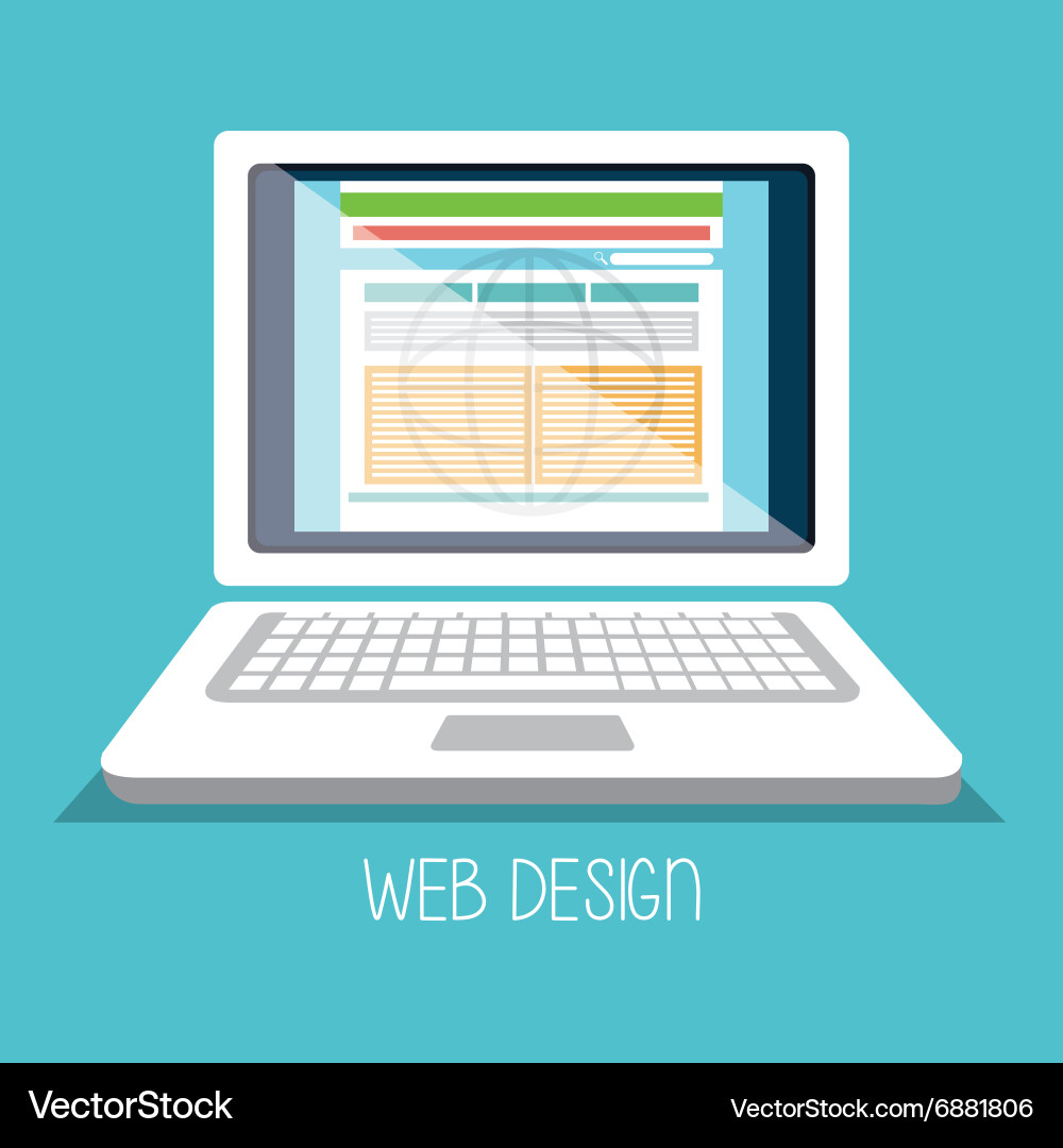 Web design development vector image