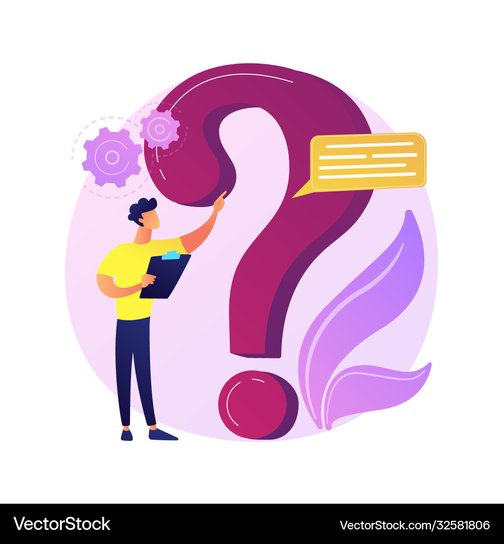 Website faq section concept metaphor Website faq section concept metaphor vector image
