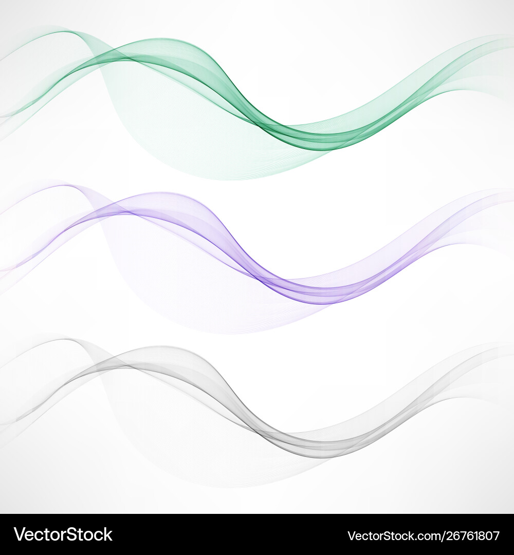 Abstract color waves isolated on white blue gray Abstract color waves isolated on white blue gray vector image