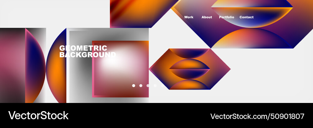 Abstract geometric shapes web design page Abstract geometric shapes web design page vector image