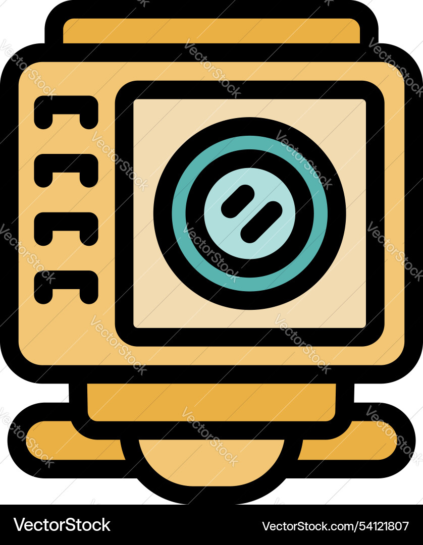 Action camera showing battery life and recording Vector Image