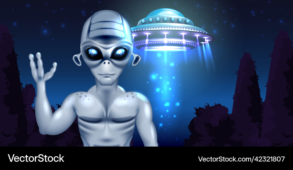 Alien background Alien background vector image