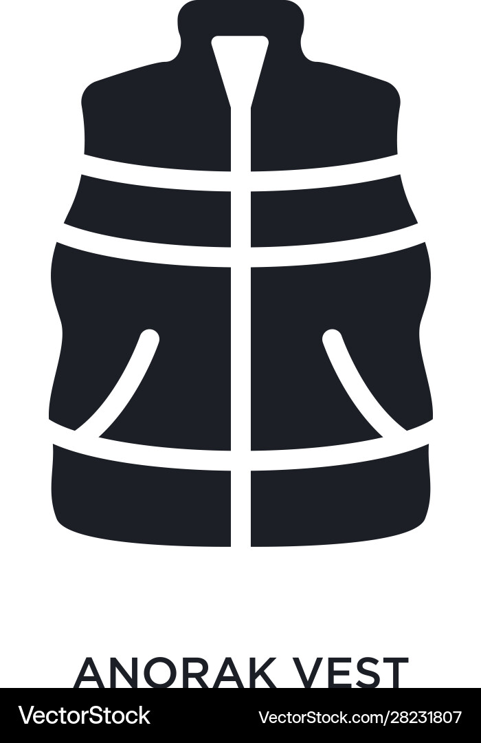 Anorak vest isolated icon simple element from vector image