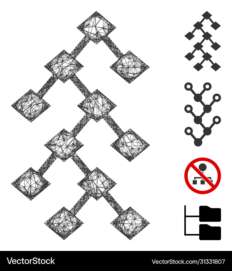 Bindbaum Netz Bindbaum Netz vektorbild
