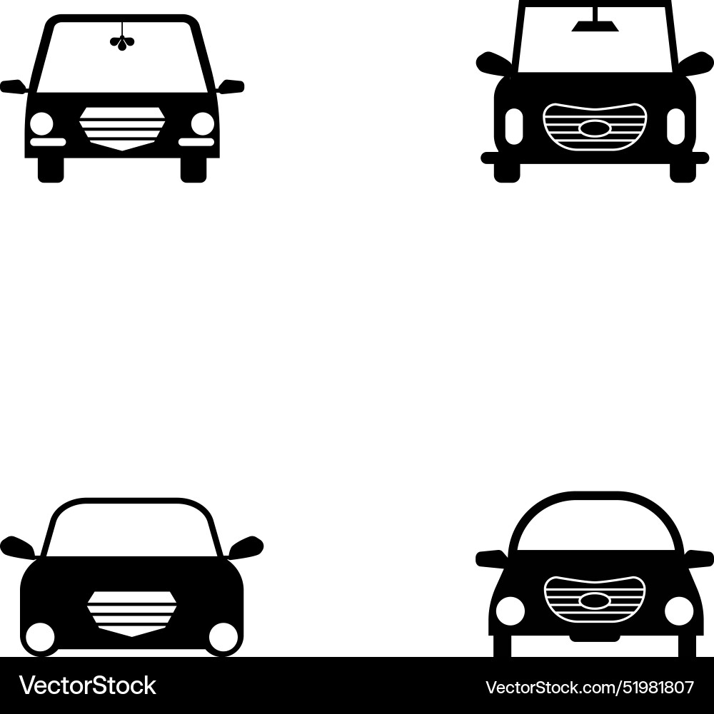 Car icon set Royalty Free Vector Image - VectorStock