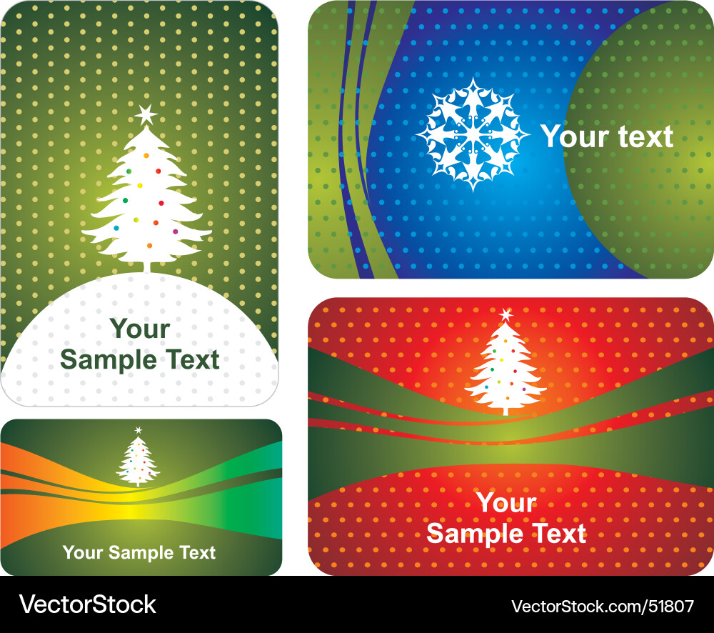 Card with tree Vector Image