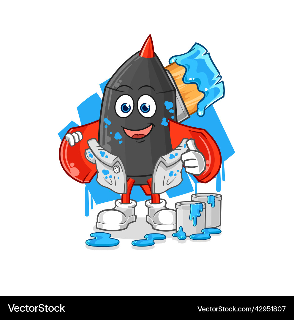 Dart painter character Dart painter character vector image