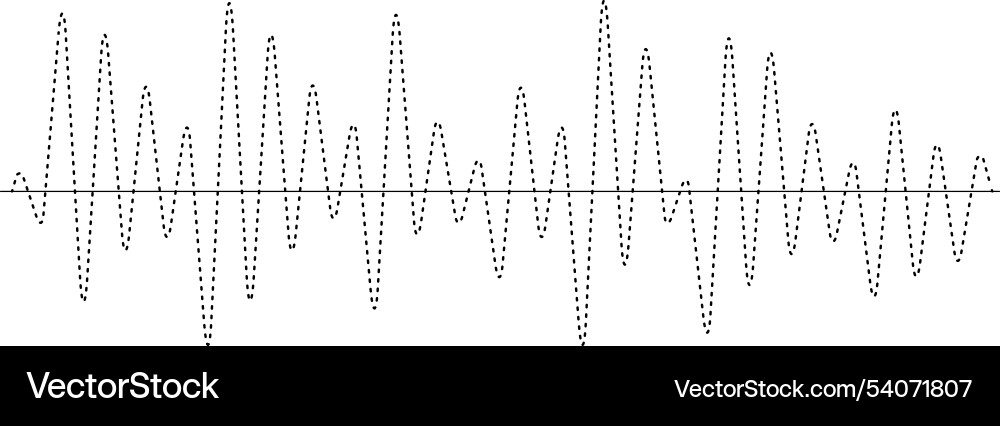 Dotted line is forming a repetitive up and down Dotted line is forming a repetitive up and down vector image