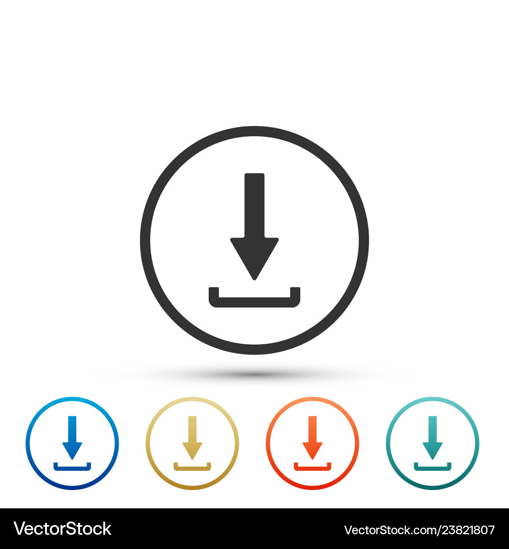 Download icon upload button load symbol Vector Image