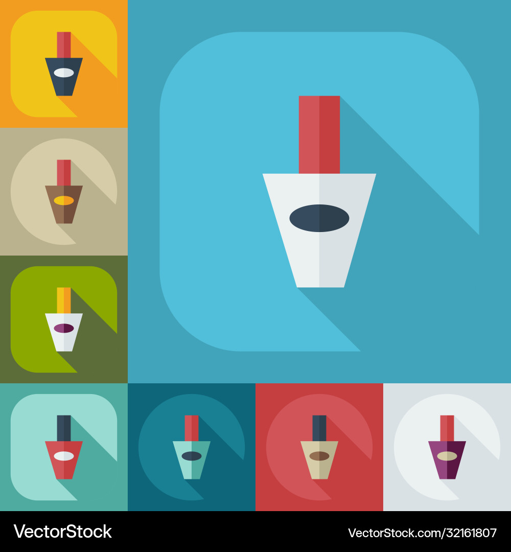 Flat modern design with shadow icons varnish vector image