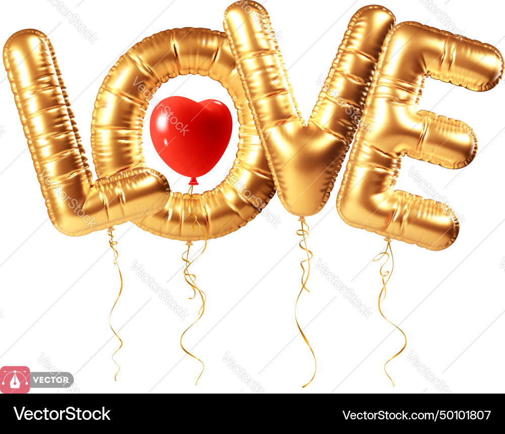 LOVE Folienballon Gold 73cm - Romantischer Luftballon Für Hochzeit & Valentinstag