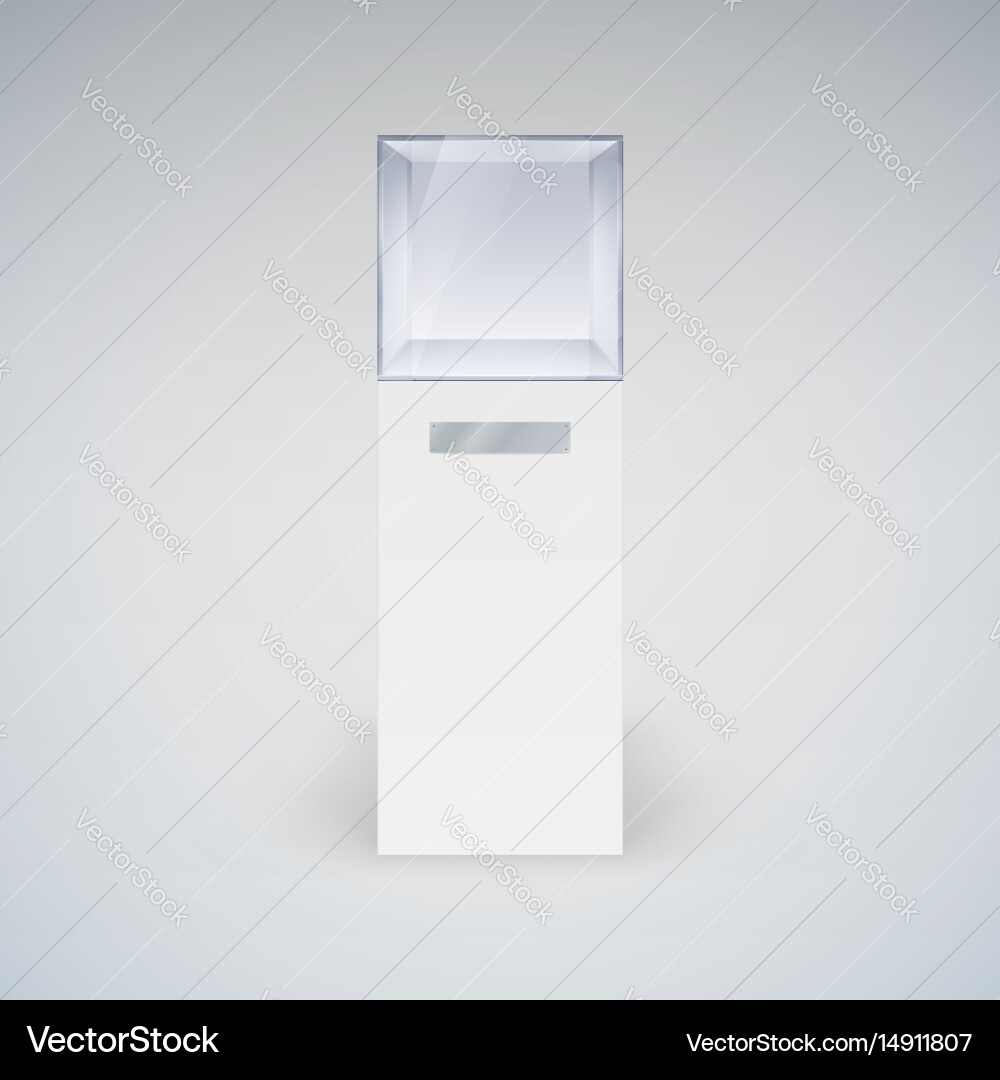 Modern Glass Cube Display Vector Image