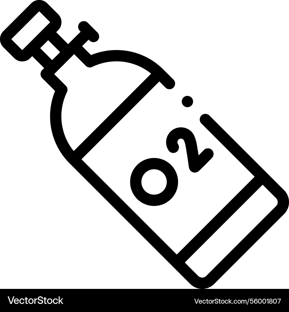 Oxygen tanks icon thin linear style design vector image