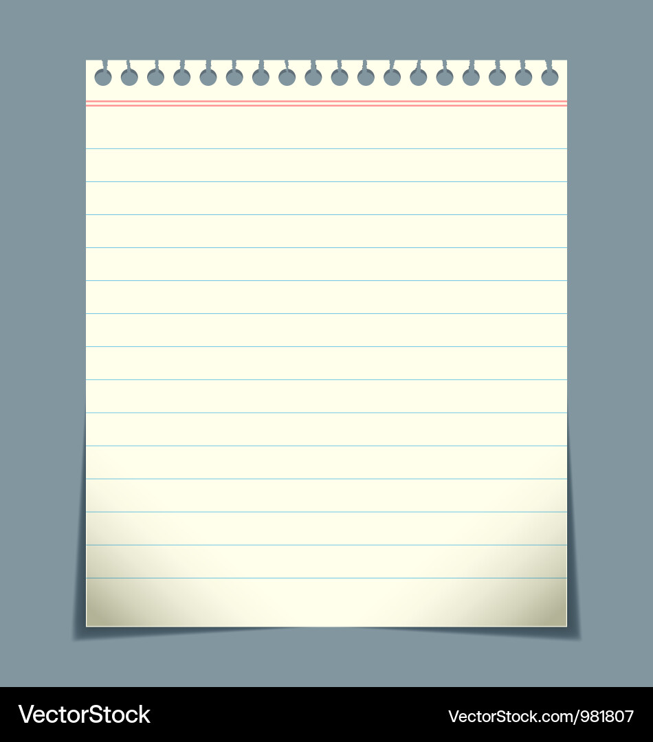 Paper Sheet with Lines Vector Image