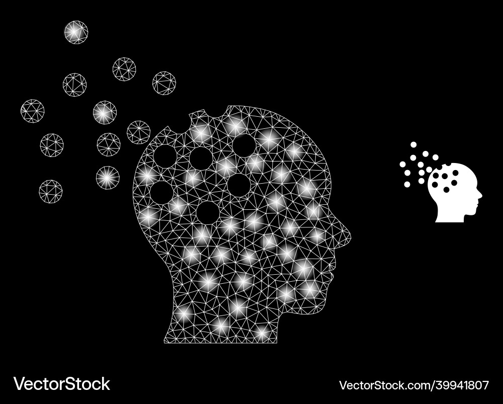 Polygonal network mesh intellect synthesis Polygonal network mesh intellect synthesis vector image