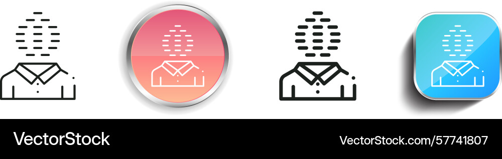 Portrait icon thin linear regular and button vector image