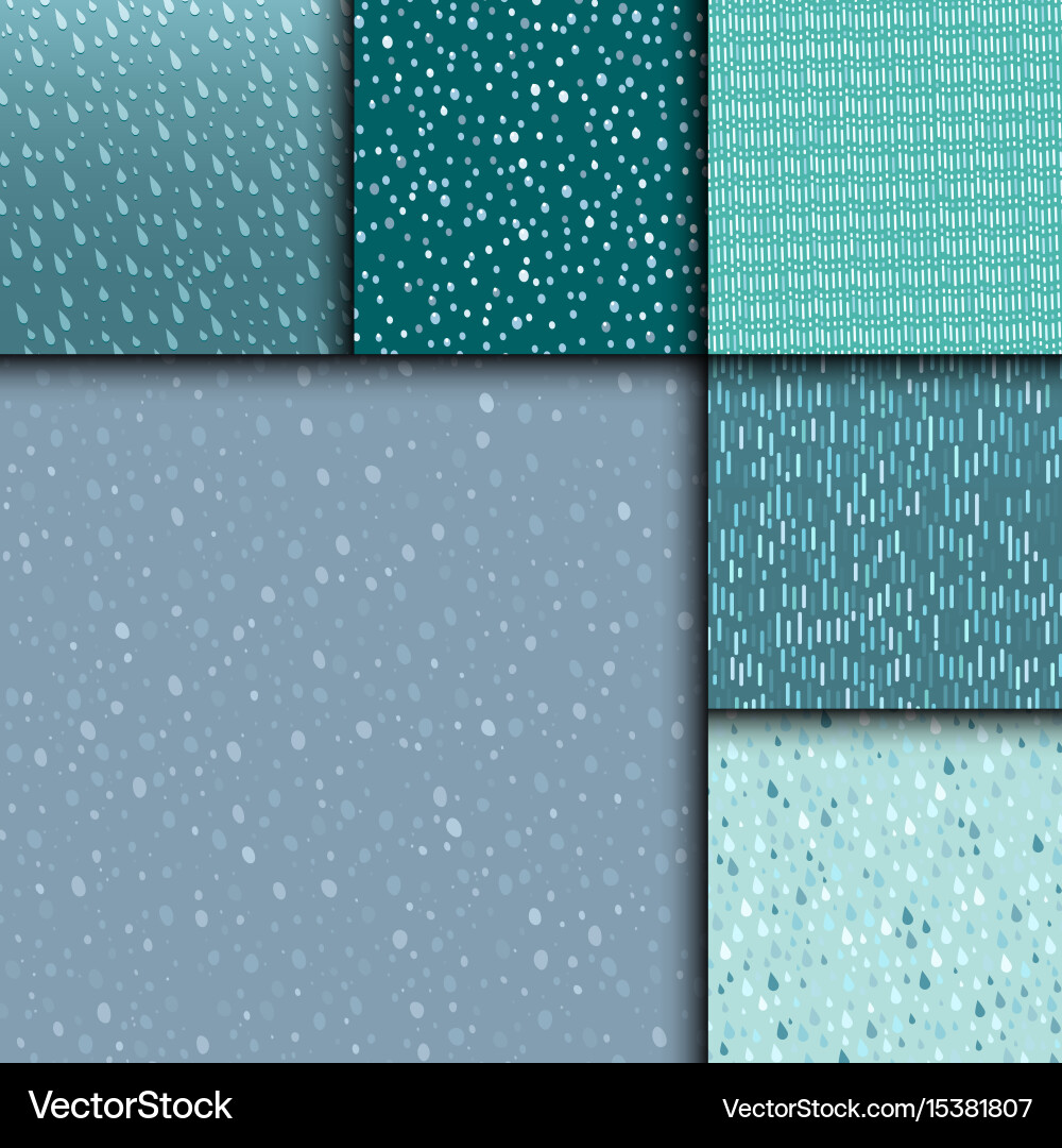 Seamless colorful rain drops pattern background Vector Image