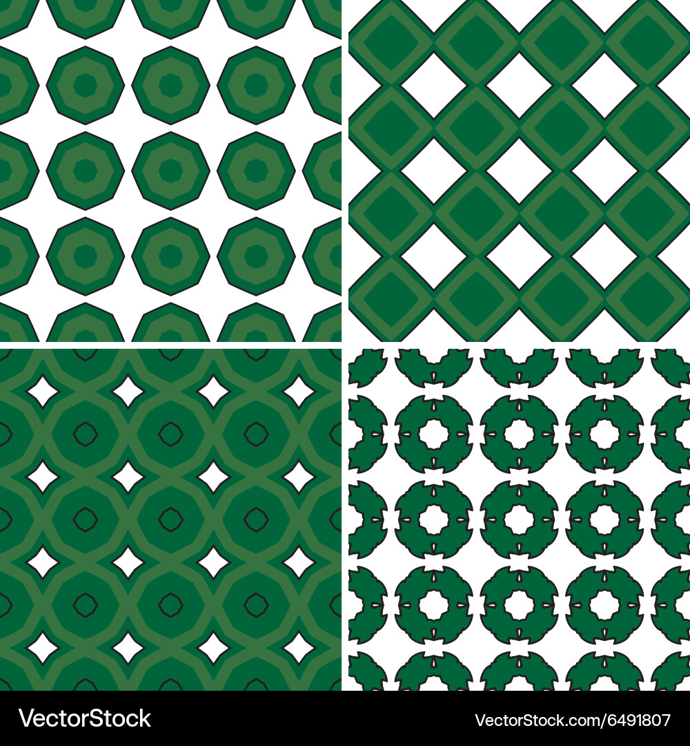 Seamless patterns set Vector Image