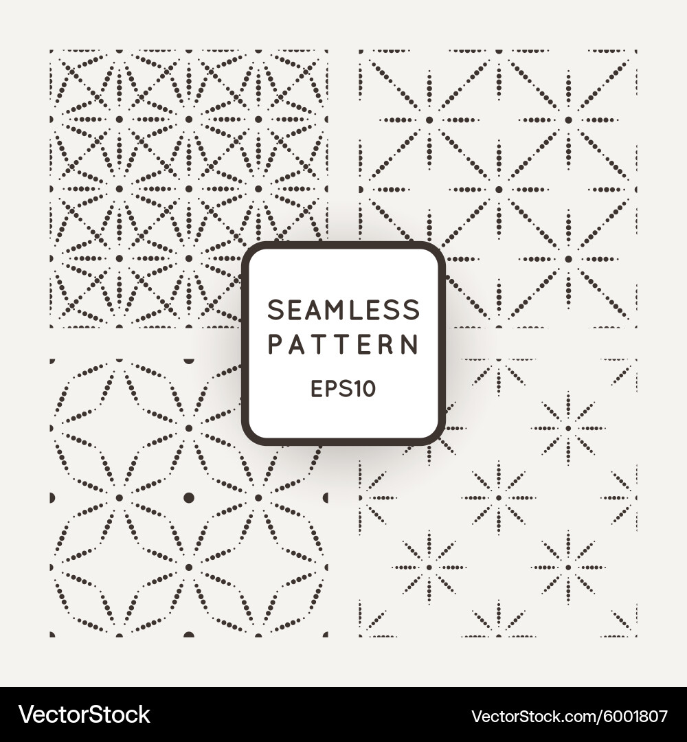 Set of seamless patterns from dot stars Vector Image