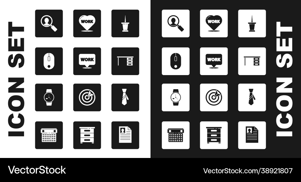 Set push pin location with text work computer Set push pin location with text work computer vector image