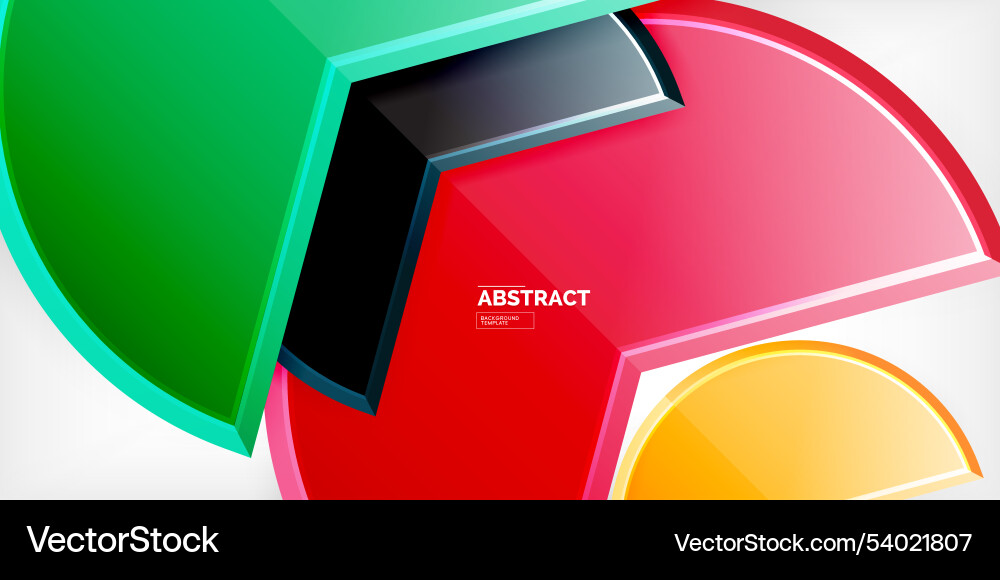 Trendy round shapes with triangular angle design Trendy round shapes with triangular angle design Vector Image