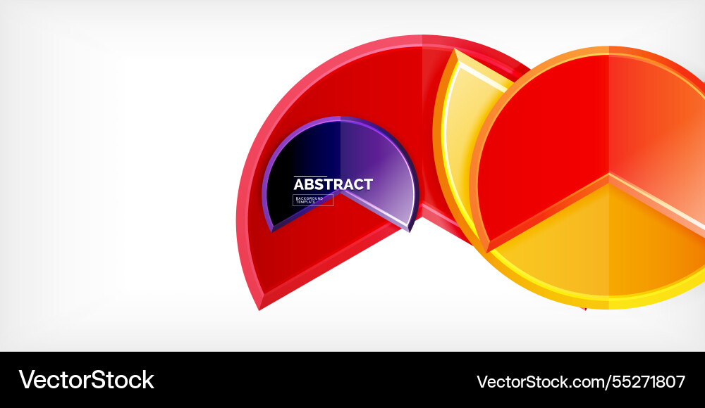 Trendy round shapes with triangular angle design Trendy round shapes with triangular angle design Vector Image