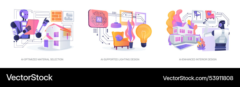 Ai tools in architecture and design abstract Ai tools in architecture and design abstract vector image