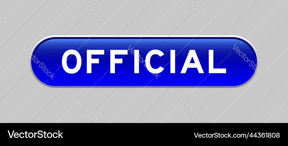 Blue color capsule shape button with word Blue color capsule shape button with word vector image